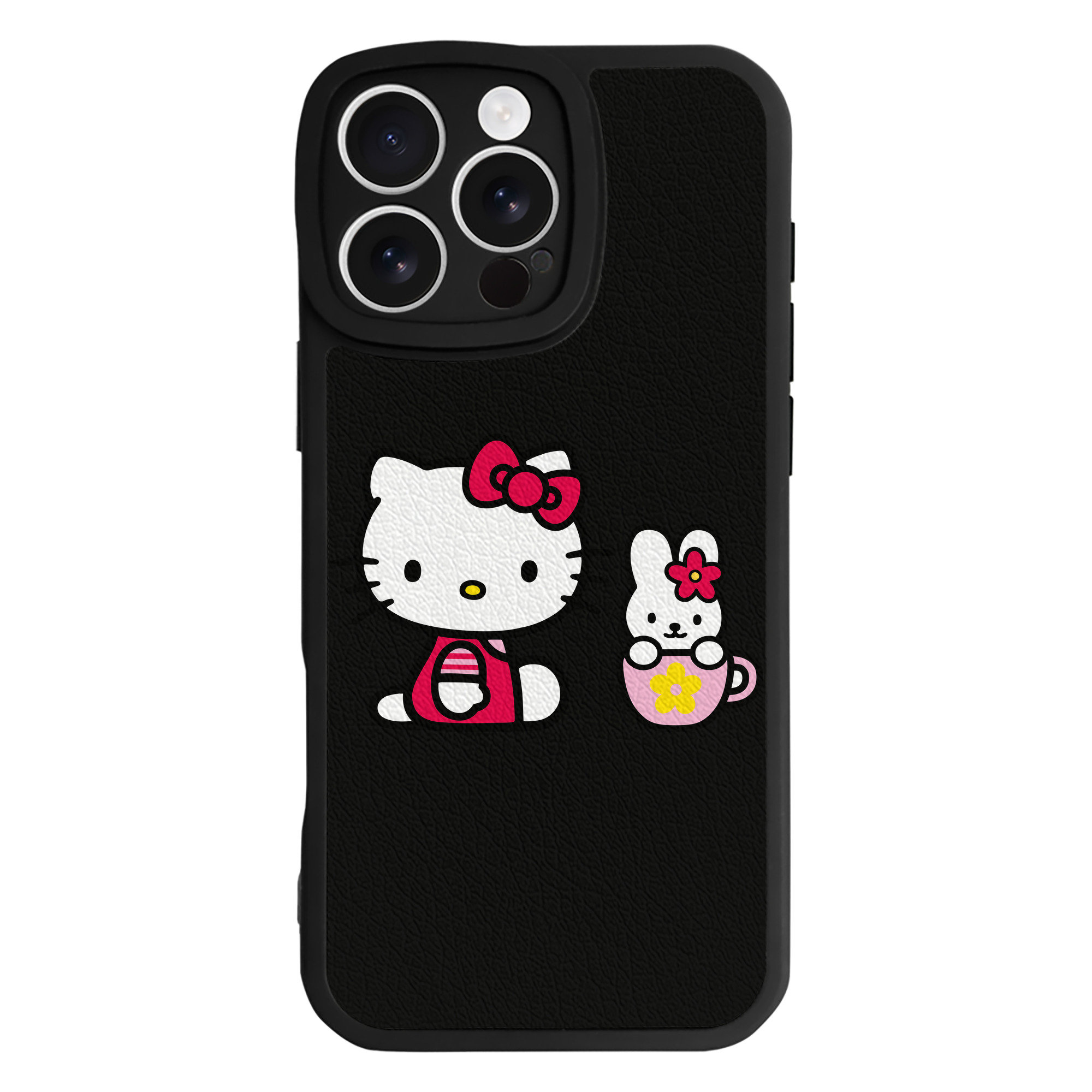 （画像用） Hello Kitty ハローキティ 【iPhone 16シリーズ対応】シリコンスマホケース（レザー調） 材質：シリコン